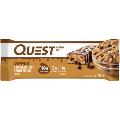 Quest Dipped Chocolate Chip Cookie Dough Protein Bar 50g