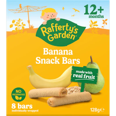 Rafferty's Garden Banana Fruit Snack Bars 12 + Months 128g