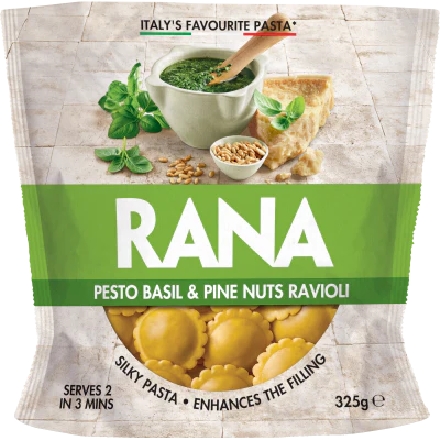 Rana Pesto Basil & Pine Nuts Ravioli Pasta 325g