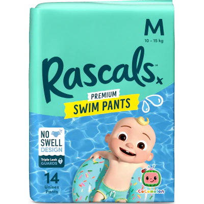 Rascals Cocomelon Premium Swim Pants Medium 10-15kg 14pk