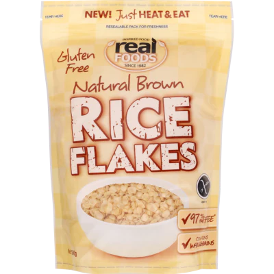 Real Foods Natural Brown Rice Flakes 500g