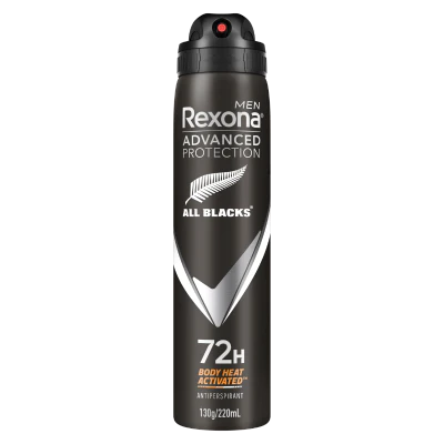 Rexona Men Advanced Protection All Blacks 72Hr Antiperspirant Deodorant 220ml