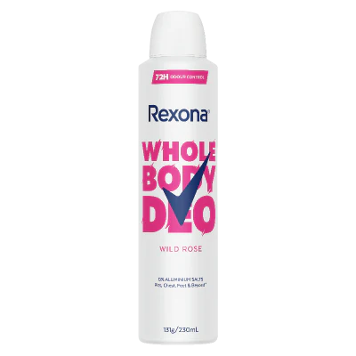 Rexona Wild Rose Whole Body Deodorant 230ml