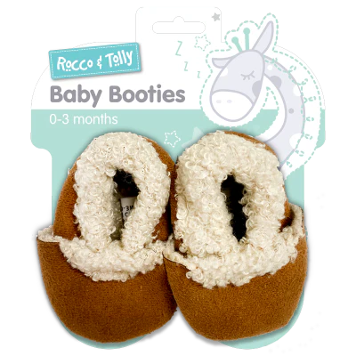 Rocco & Tolly Baby Booties 0-3 Months 1pk