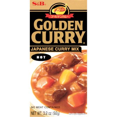 S&B Hot Japanese Golden Curry Sauce Mix 92g