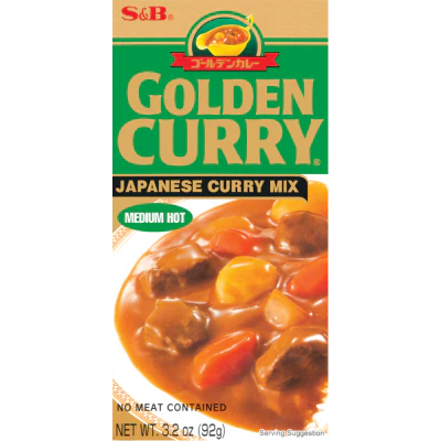 S&B Medium Hot Japanese Golden Curry Sauce Mix 92g