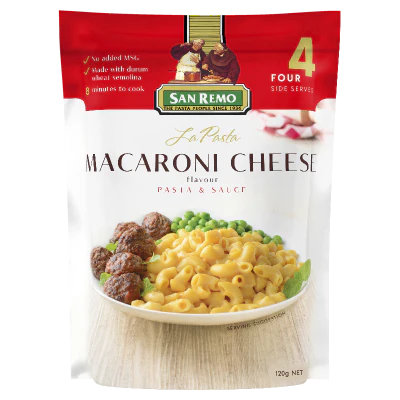 San Remo Pasta & Sauce La Pasta Macaroni Cheese 120g