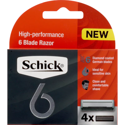 Schick 6 Razor Blades Refill 4pk