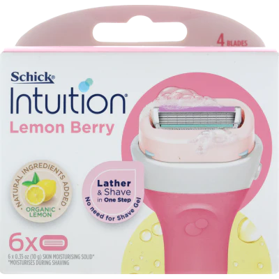 Schick Intuition Lemon Berry Razor Blades 6pk