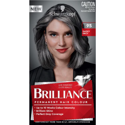 Schwarzkopf Brilliance 95 Smoky Grey Permanent Hair Colour 1pk