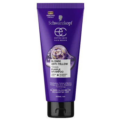 Schwarzkopf Extra Care Blonde Anti-Yellow Purple Shampoo 250ml