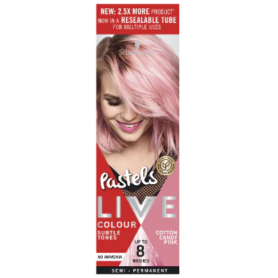 Schwarzkopf Live Pastels Cotton Candy Pink Semi Permanent Colour 75ml