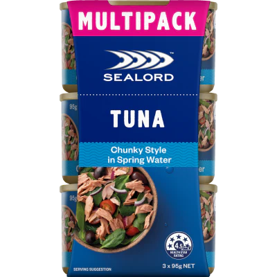 Sealord Chunky Style Tuna In Springwater Multipack 285g