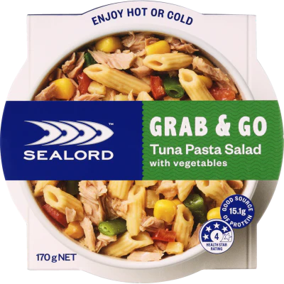 Sealord Grab & Go Tuna Pasta Salad With Vegetables 170g