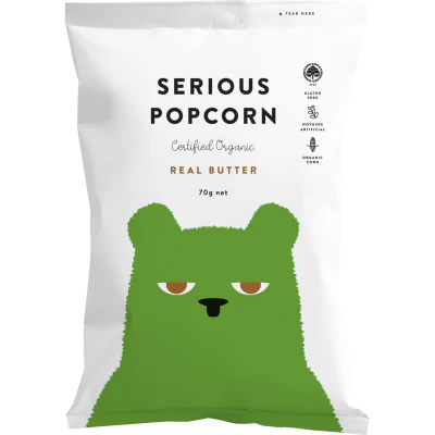 Serious Popcorn Organic Real Butter Popcorn 70g