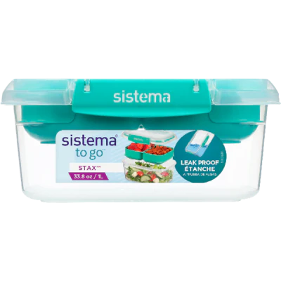 Sistema Stax To Go 1L Rectangle Container 1pk