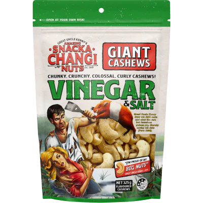 Snackachangi Vinegar & Salt Giant Cashews 325g