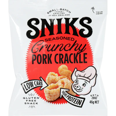 Sniks Seasoned Crunchy Pork Crackle 45g