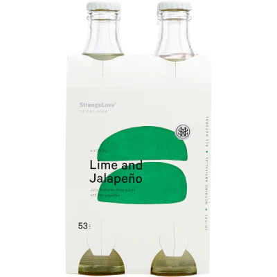 StrangeLove Lime & Jalapeño Lo-Cal Soda 4 x 300ml