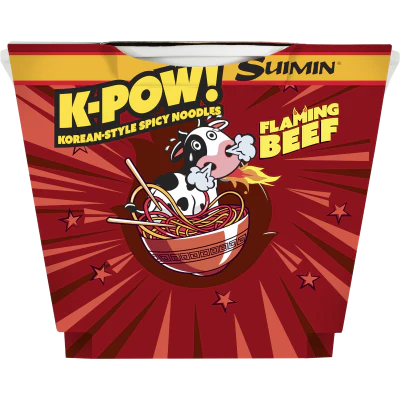 Sumin K-Pow Flaming Beef Korean-Style Spicy Noodles 105g