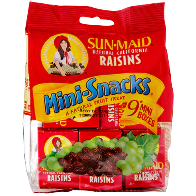 Sun-Maid Natural California Raisins 9 x 14g