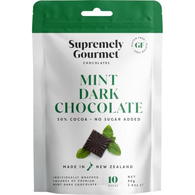 Supremely Gourmet Mint Dark Chocolates 80g