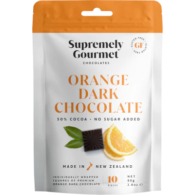 Supremely Gourmet Orange Dark Chocolates 80g