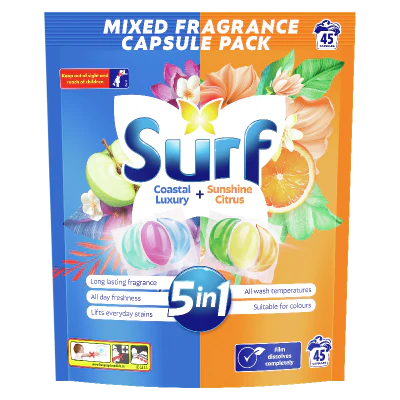 Surf Coastal Luxury + Sunshine Citrus Laundry Capsules 45pk