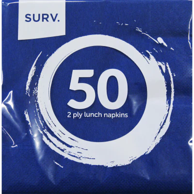 Surv Blue 2 Ply Lunch Napkins ea