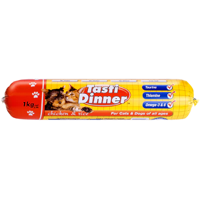 Tasti Dinner Chicken & Rice Pet Roll 1kg
