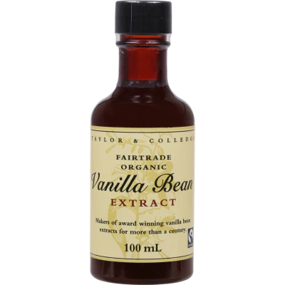 Taylor & College Fairtrade Organic Vanilla Bean Extract 100ml