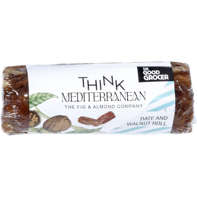 The Good Grocer Think Mediterranean Date & Walnut Roll 180g