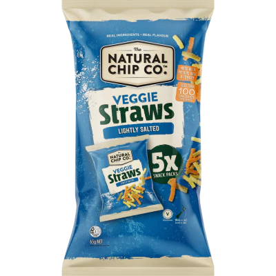 The Natural Chip Company Lightly Salted Veggie Straws 65g