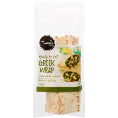 Theresa's Kitchen Ready To Eat Greek Wrap 220g