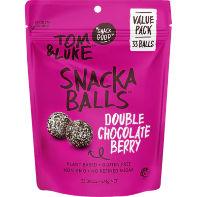 Tom & Luke Double Choc Berry Snackaballs 374g