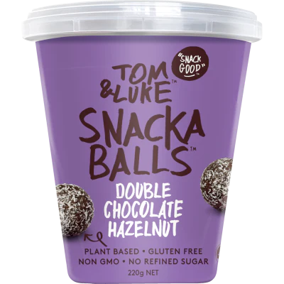 Tom & Luke Double Chocolate Hazelnut Snackaballs 220g