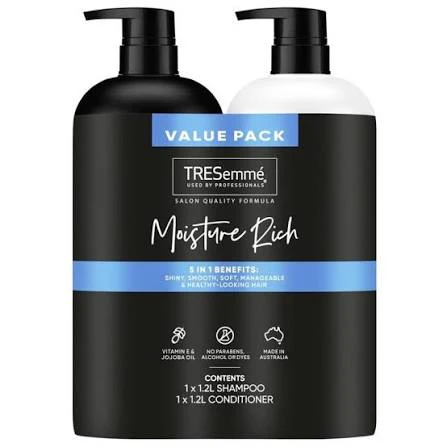 Tresemme Moisture Rich Shampoo 1.2L & Conditioners 1.2L