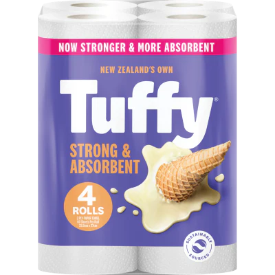 Tuffy White 2 Ply Paper Towels 4 x 60 sheets