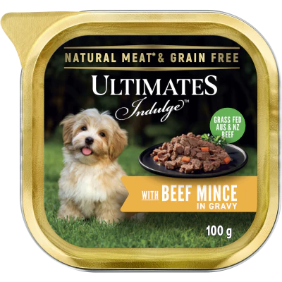 Ultimates Indulge Beef Mince In Gravy Dog Food 100g