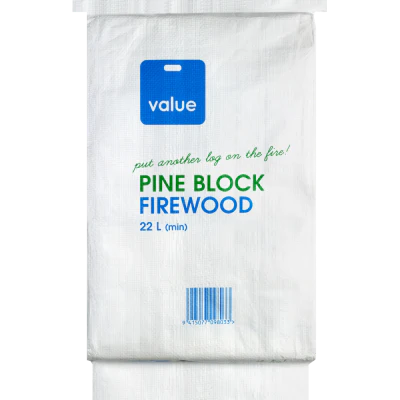 Value Pine Block Firewood 22l