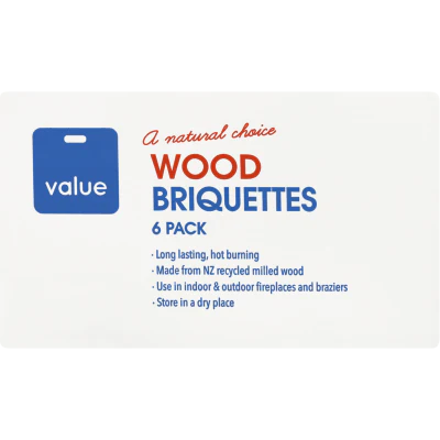 Value Wood Briquettes 6pk