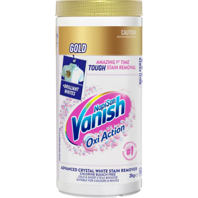 Vanish Napisan Oxi Action Gold Advanced Crystal White Stain Remover Powder 2kg