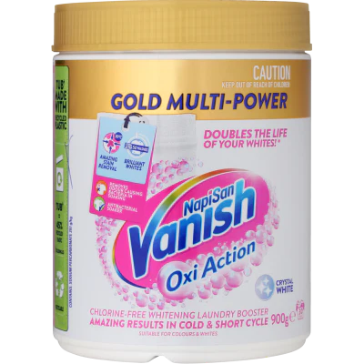 Vanish Napisan Stain Remover Gold White Powder 900g