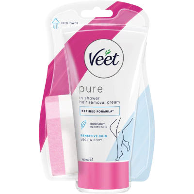 Veet Pure Sensitive Skin In Shower Hair Removal Cream 150ml