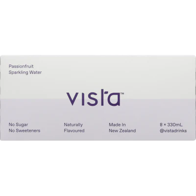 Vista Passionfruit Sparkling Water 8 x 330ml
