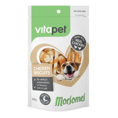 VitaPet Morsomes Chicken Biscuits Dog Treats 100g