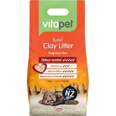 VitaPet Purrfit Fragrance Free Clay Cat Litter 7l