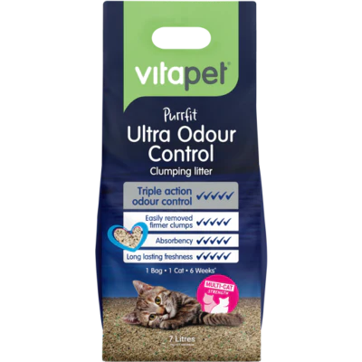 VitaPet Purrfit Ultra Odour Control Clumping Cat Litter 7l