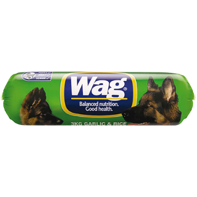 Wag Garlic & Rice Dog Roll 3kg