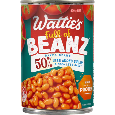Wattie's Baked Beans 50% Less Added Sugar 420g